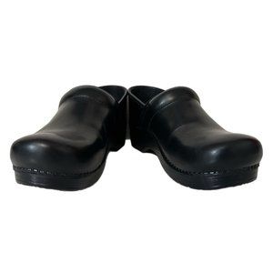 Dansko Women's Size US 9.5-10 EU 40 Professional Black Cabrio Leather Clogs